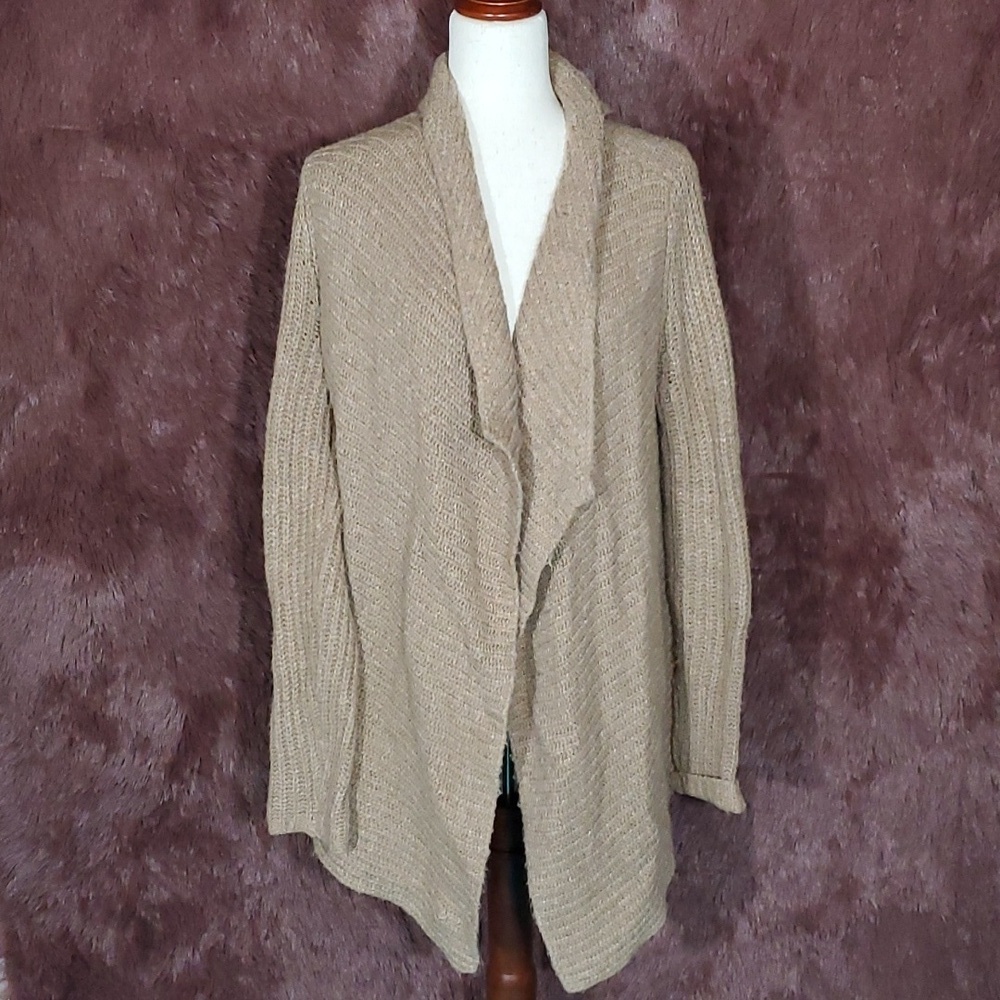 Abercrombie & Fitch Tan Open Cardigan